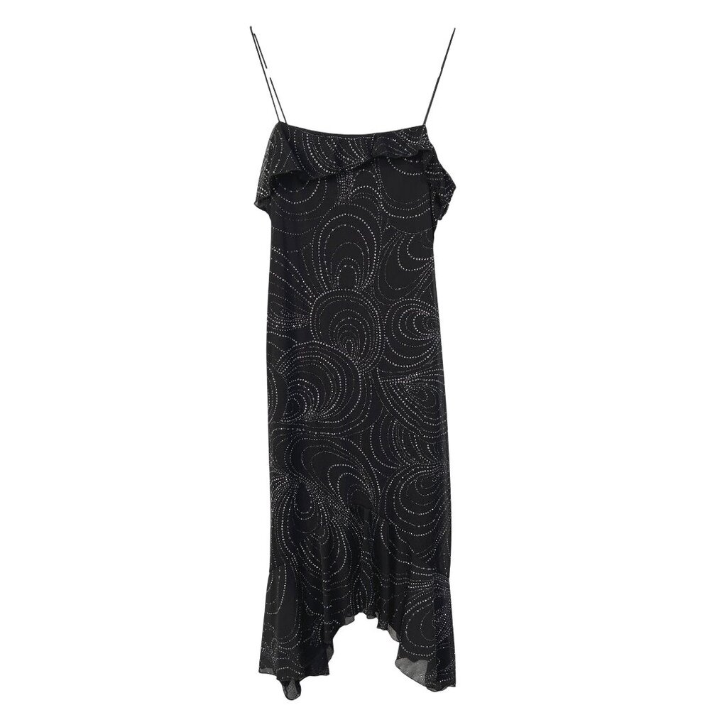 Y2K Byer Too Midi Dress Size Large Whimsigoth Fairy Flounce Spaghetti Black